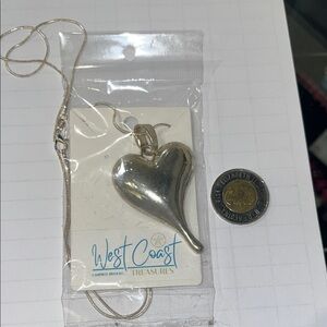 Silver Heart Pendant Necklace
